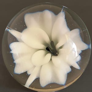 Glass Flower Compression Marble/ Handmade
