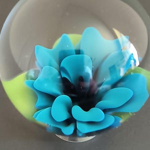 Glass Flower Compression Marble/ Handmade