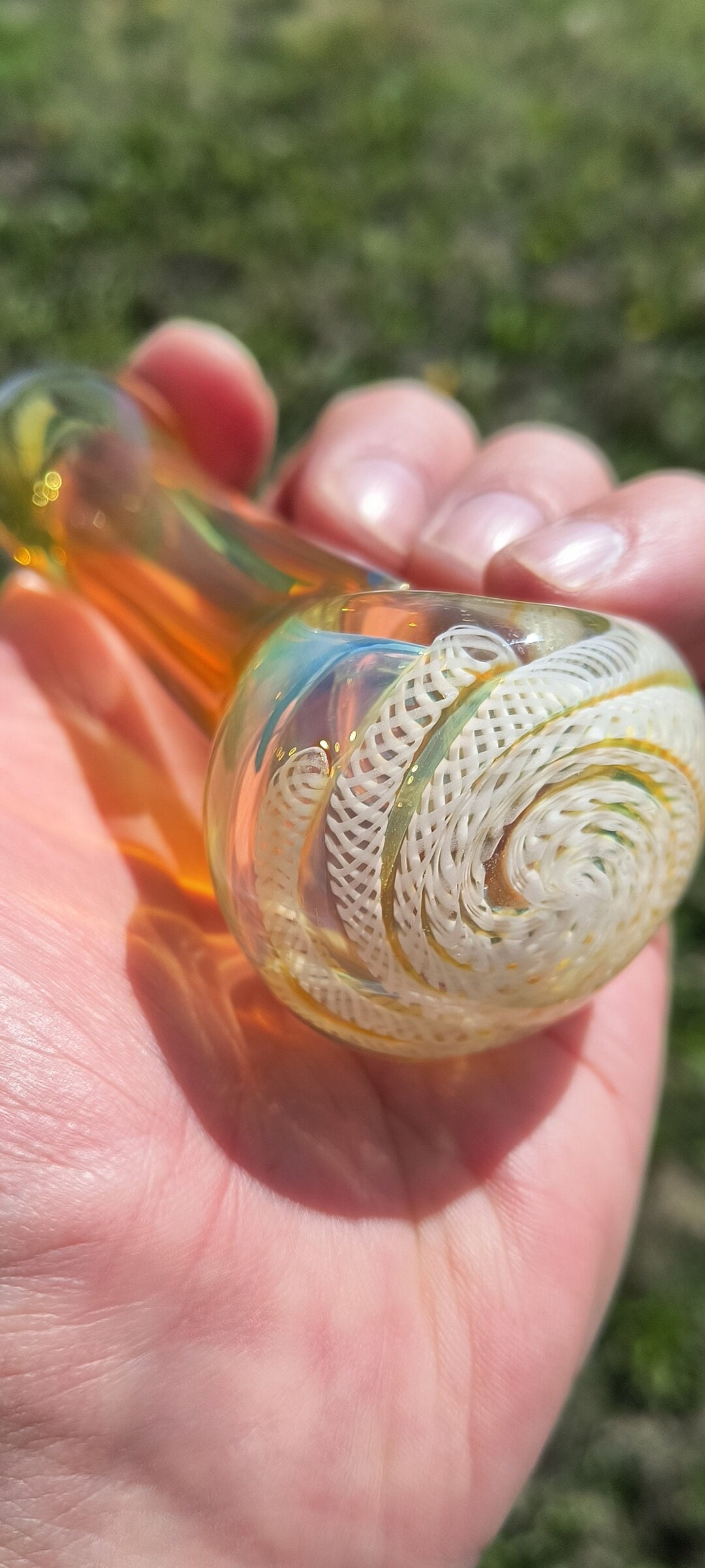 Thick Color Changing Pipe With Star White Latticino Etsy