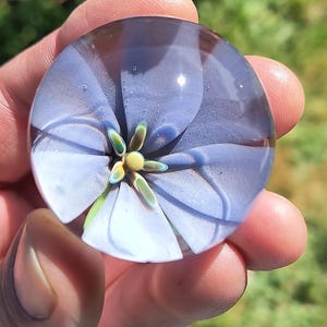 Glass Flower Compression Marble/ Handmade