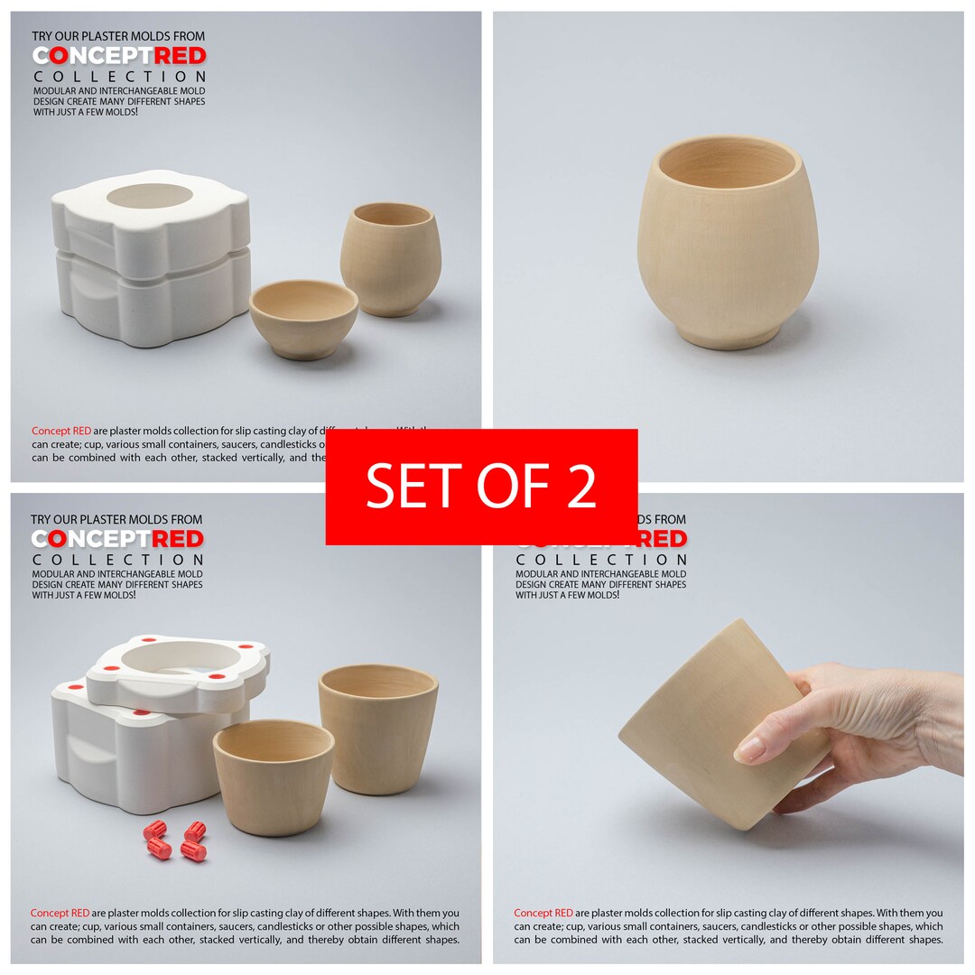 Slip Casting Plaster Mold Set of 2 for Cup Mug Vessel Bowl Etsy UK
