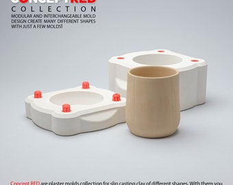 The best gift for ceramic lovers, make your own mug.Mug plaster mold for slipcasting slip casting mold ceramic gift