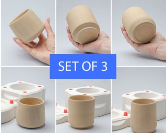 Slip casting plaster mold Set of 3 for cup mug vessel bowl conceptred collection