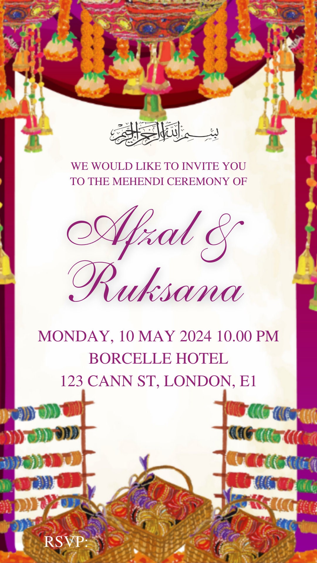 Wedding Invitation Digital • Printable Card Invite • E-card • South ...