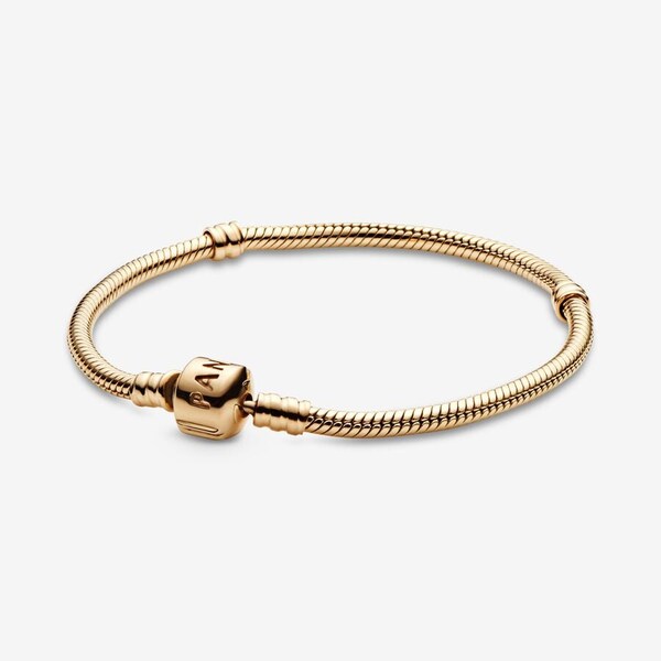 Pandora Moments Bracelet • Gold • Snake Chain  Jewellery • Gifts For Her • Anniversaries • BR-008