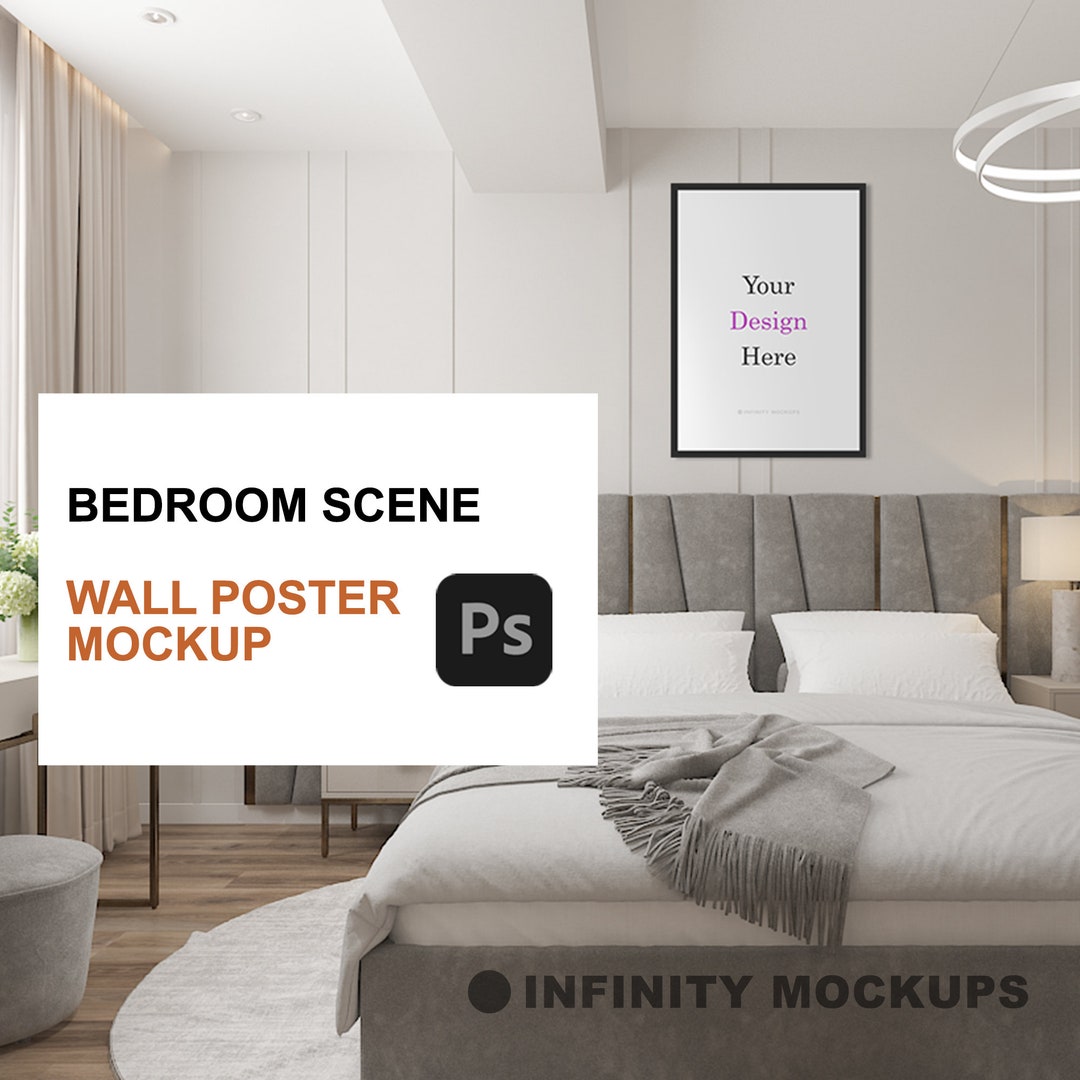 Bedroom Poster Mockup Modern Art Mockup Print Mockup Etsy