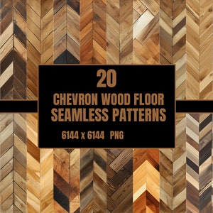 20 Chevron Wood Floor Patterns PNG - Digital Paper - Digital Download