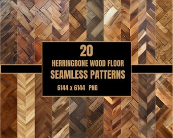 20 Herringbone Wood Floor PNG - Digital Paper - Digital Download