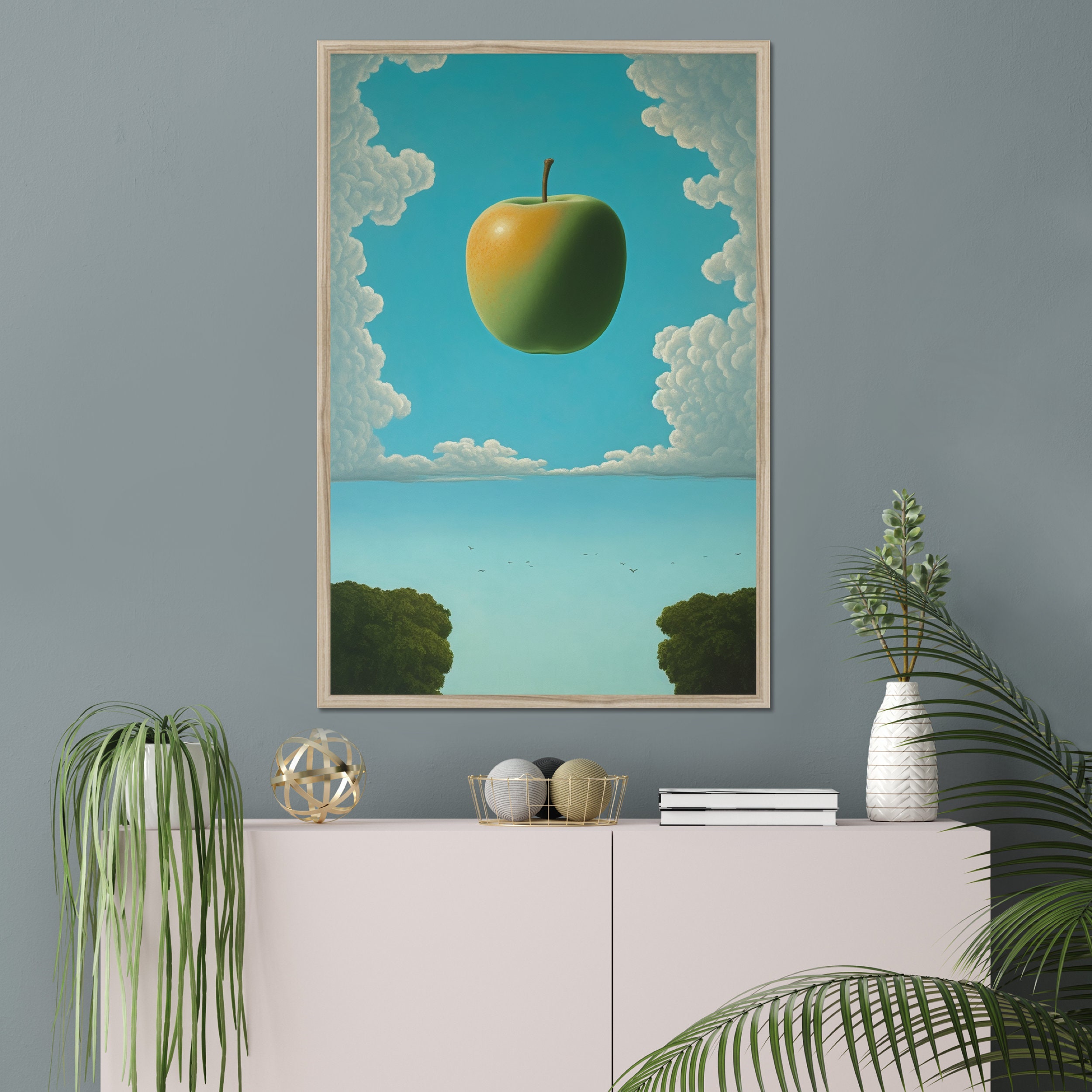 6 ルネ・マグリット風の絵画 - 印刷可能な壁アート - デジタル