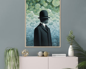 6 Pintura estilo René Magritte - Arte de pared imprimible - Descarga digital
