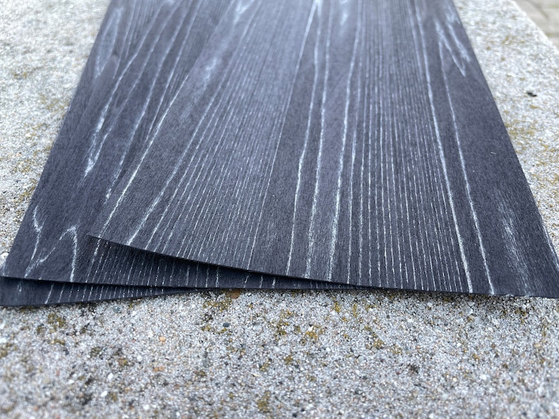 Black & Silver Wood Veneer Sheets: Craft Veneer (5 1/8" x 31") image 1