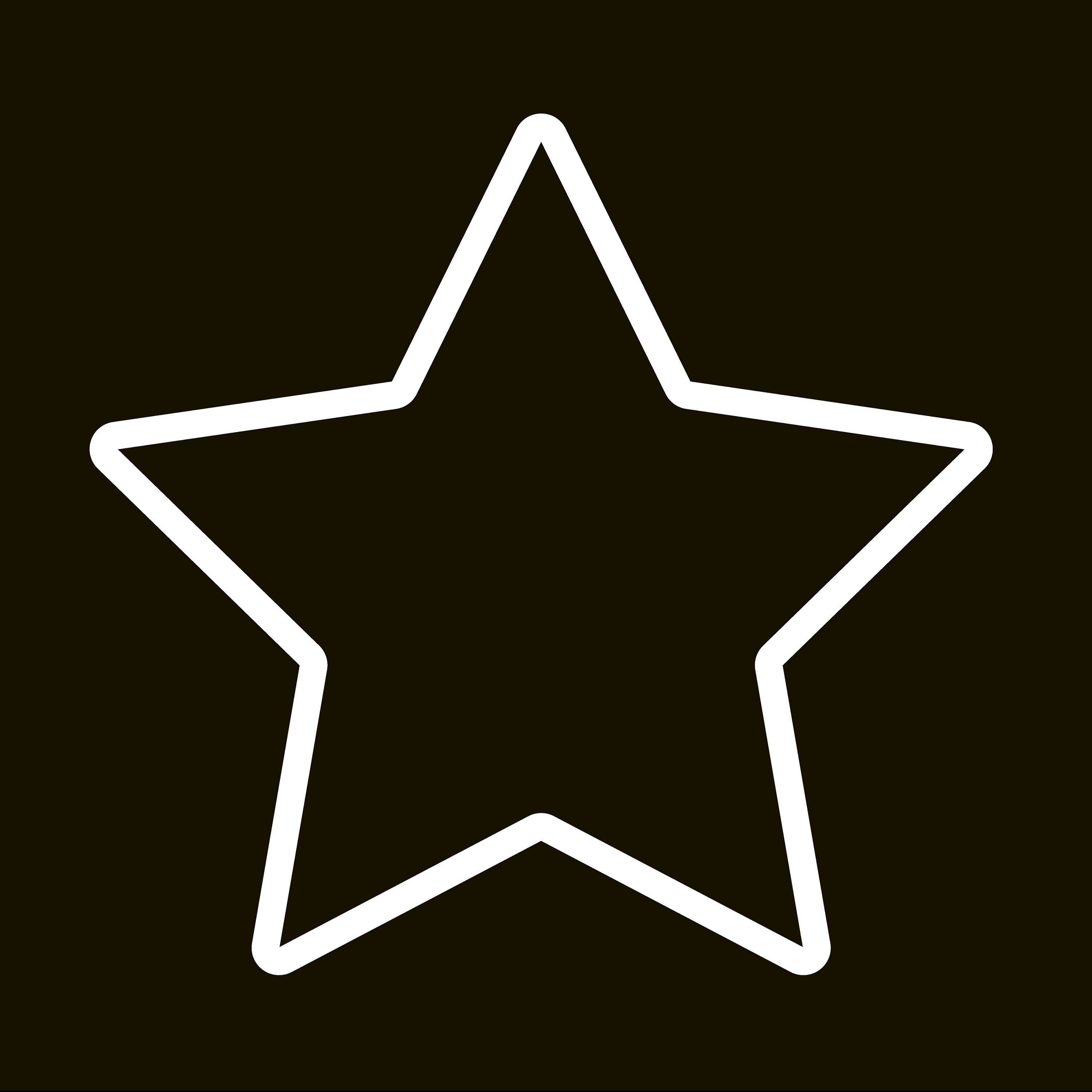 Black & White STAR OUTLINE SVG Instant Digital Download, Simple Black