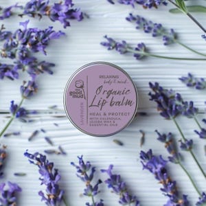Lip Balm & Wellbeing Aid | Lavender | Relaxing effect | Vegan | Organic healing lip care with calendula oil |  Deeply moisturising 15g