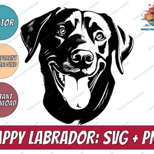 Labrador svg files Cricut, dog svg clipart Download, Lab t-shirt design, Labrador Retriever vector, printable art, sit body, Happy Labrador