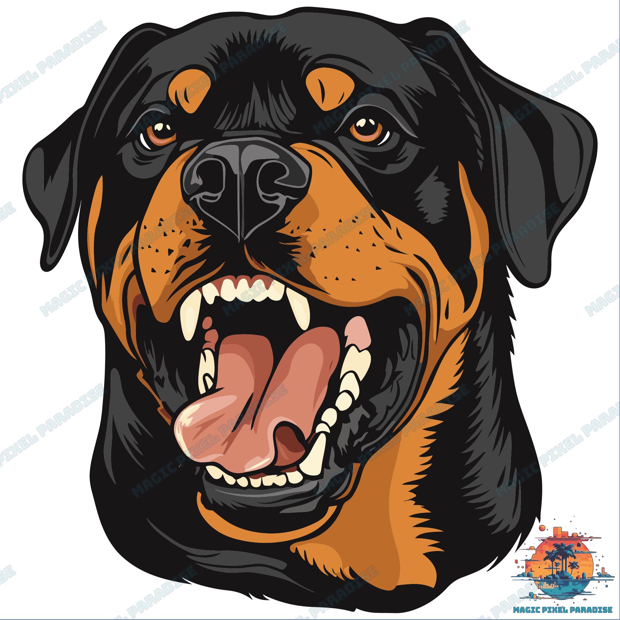 Rottweiler SVG Bundle | 9 SVG & PNG | 16 Colors | Instant Download ...