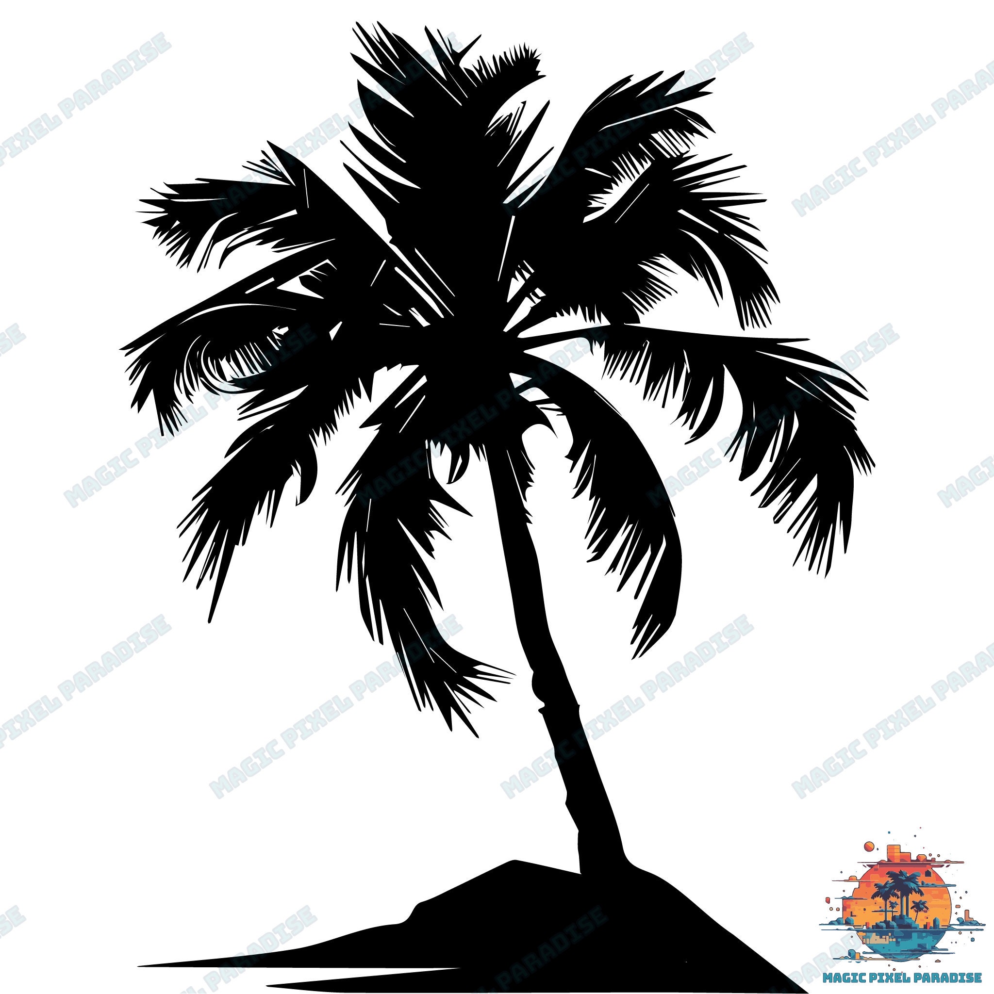 Palmtree SVG Palm Tree SVG File Palme Tree Print Tropical - Etsy
