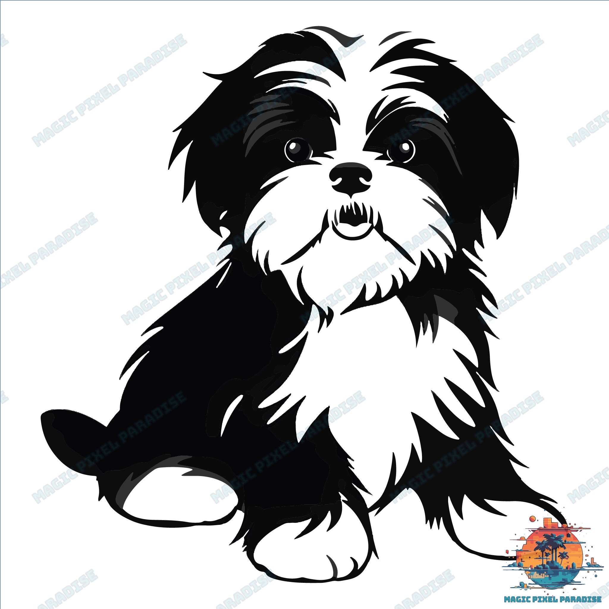 Shih Tzu Puppy, Dog SVG for Cutting in Machines Like the Cricut and ...