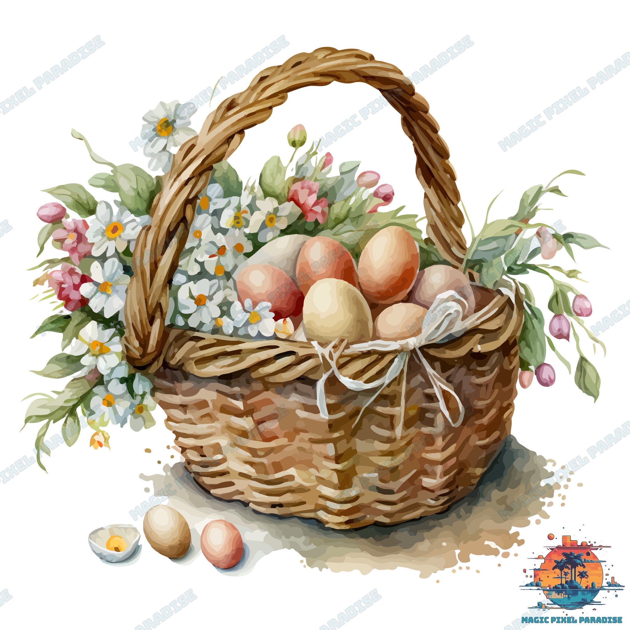 Watercolor Chicken Clipart SVG - Cute Chickens and Chicks, Farm Animal ...