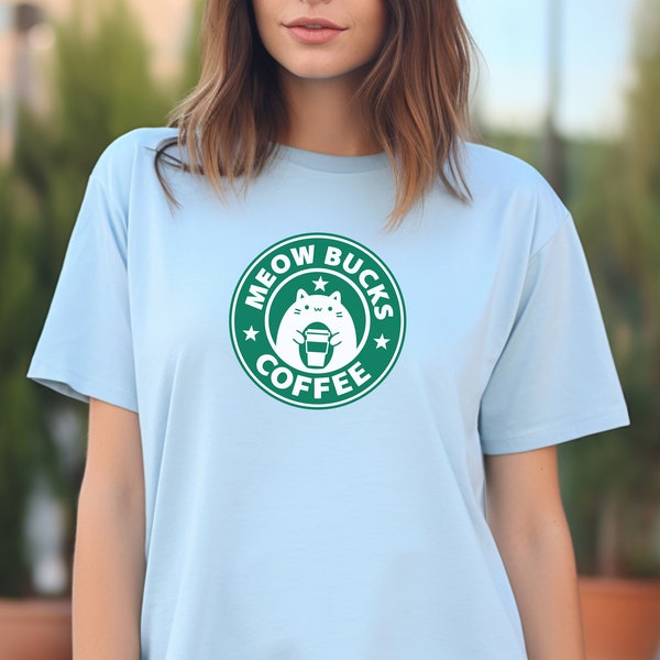 Meowbucks Coffee Sweatshirt, Gift, Latte, Cute, Cats, Starbucks Imitate, Parody