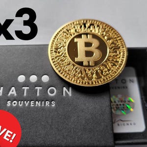 Bitcoin Gold Coin Rare Crypto Souvenir Gift 3x Pack | Display Case | Only 5k to be made | BTC Crypto Coin Limited Edition One-Offs