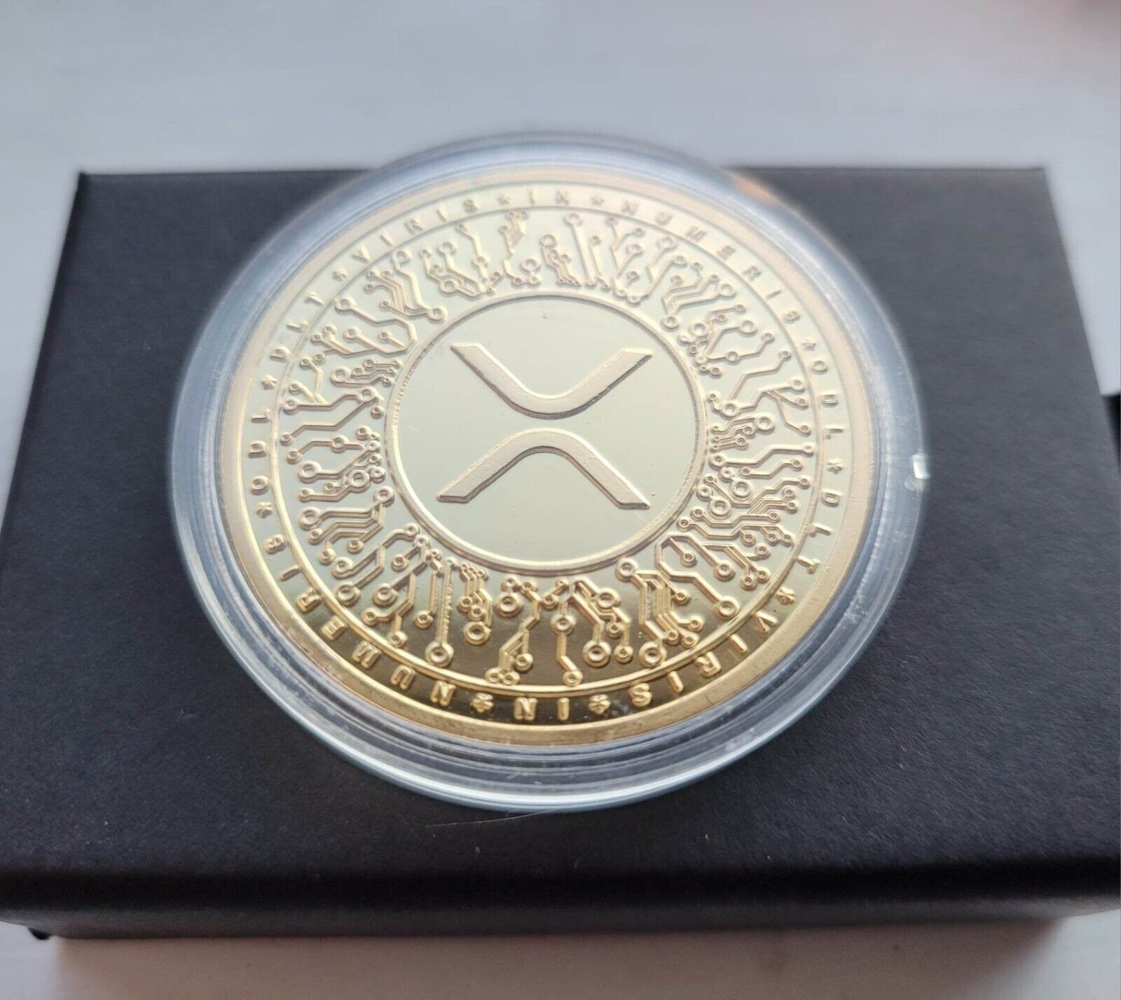 Gold US Coins Ripple XRP Physical Challenge Coin – Gold-Plated Crypto  Collectible Medal Physical Crypto Coin