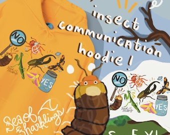 Insekten Kommunikationshilfe Hoodie | Entomologie Geschenk, Naturliebhaber Kleid