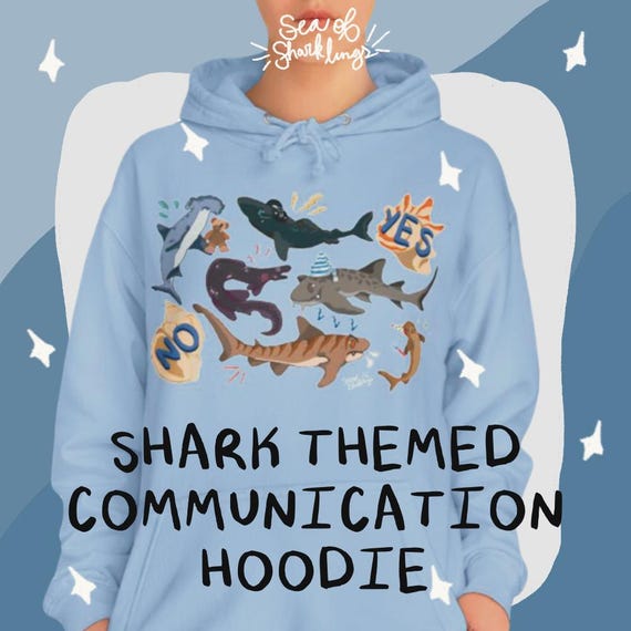 Shark Communication Aid Hoodie - Ocean Wildlife Marine Biology Gift, Shark  Week Apparel, Shark Lover Sweatshirt, Unisex Shark Hoodie, Shark - Etsy