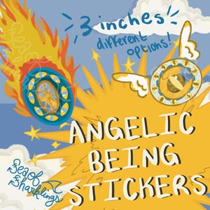 Angelic Being Kiss-Cut Stickers | Christian Bible Inspired Religious Stickers, Cherubim Journal Stickers  Decals, Ophanim Seraphim Thrones