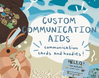 Ayudas de comunicación personalizadas / Sudaderas con capucha para autismo, comunicación no verbal / habla y neurodivergencia
