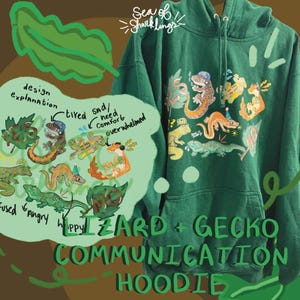 Lizard & Gecko Communication Aid Hoodie | Reptile Lover Unisex Sweatshirt