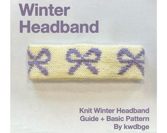 Modèle de bandeau avec noeud en tricot (téléchargement numérique)