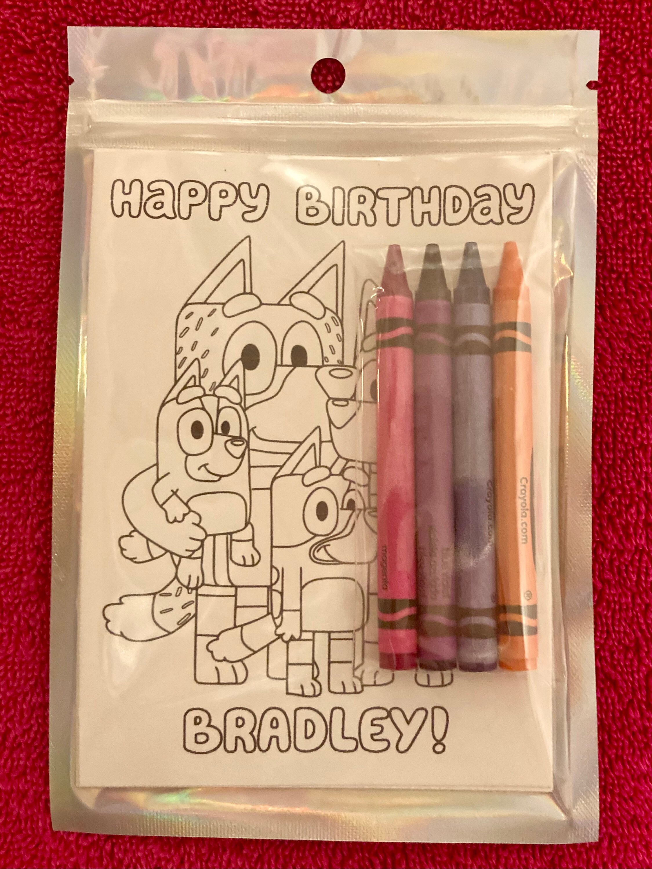 Bluey Coloring Kit Party Favors Coloring Pages Party - Etsy