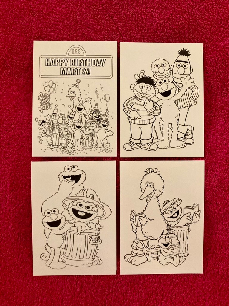 Personalized Sesame Street Birthday Printable Mini Coloring - Etsy