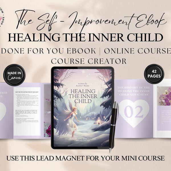 Healing the Inner Child ebook, done for you,PLR ebook, lead magnet, course content, coaching program, self- improvement, editable on Canva