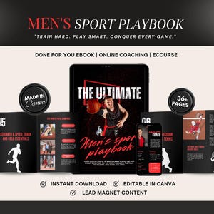 The Ultimate Men&#39;s Sport Playbook, Men Sport Guide, Sports Techniques, Outdoor Activities, Athlectic Training, Football, Fitness PLR
