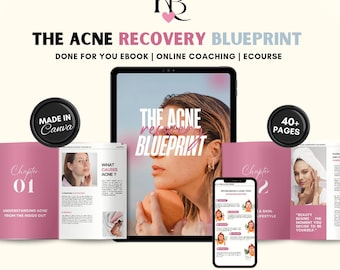 The Acne Genesung Ebook, Hautpflege Ebook PLR, Akne Behandlung, Klare Pickel, Akne Hautpflege Ratgeber, Haut Reise, Aknenarben, Akne Planer