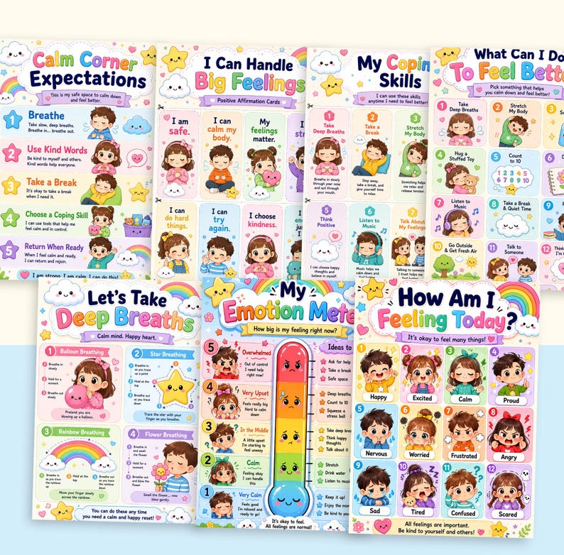 Calm Corner Kit for Kids Printable Bundle | Emotional Regulation ...