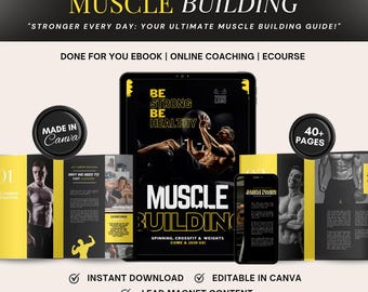Muscle Building Ebook, Fitness Ebook, Beginner Fitness & Workout Ebook, Men Fitness, Workout Routines, Body Transformation, Exercise Coaches