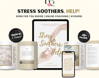 Stress Schnuller Hilfe Ebook, Stressbewältigung, Stress Ebook, Heilung, PLR Ebook, Bleimagnet, Kursinhalte, Coaching Programm, editierbar
