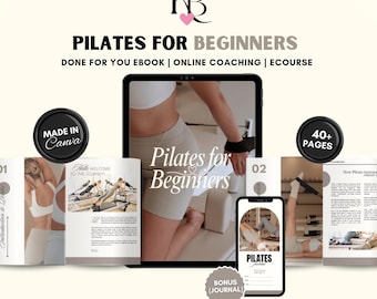 E-boek Pilates voor beginners, pilatesgids, met pilatesdagboek, fitness- en wellnessgids, pilatesles