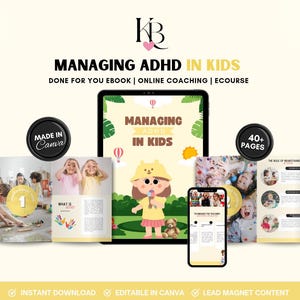 Managing ADHD in kids, ADHD Kids Ebook , Parenting Motherhood, Tips for raising ADHD children, Parenthood Journey, Emotional & Focus Care