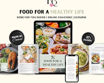 Food For a Healthy Life Ebook,Diet Ebook, Healthy Food Ebook, Healthy Meal Plan, Nutrition Tips, PLR ebook, Healthy Recipes, Dietition