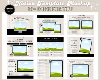 Mais de 20 modelos de mockup para Notion | Modelos editáveis para Canva | Modelos de mockup para anúncios do Etsy, mockups para Canva, modelos de anúncios do Etsy