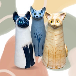 Handmade Cat Vases