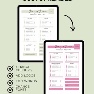 Itemized Nail Services Receipt Nail Technician Form Nail Client Form ...
