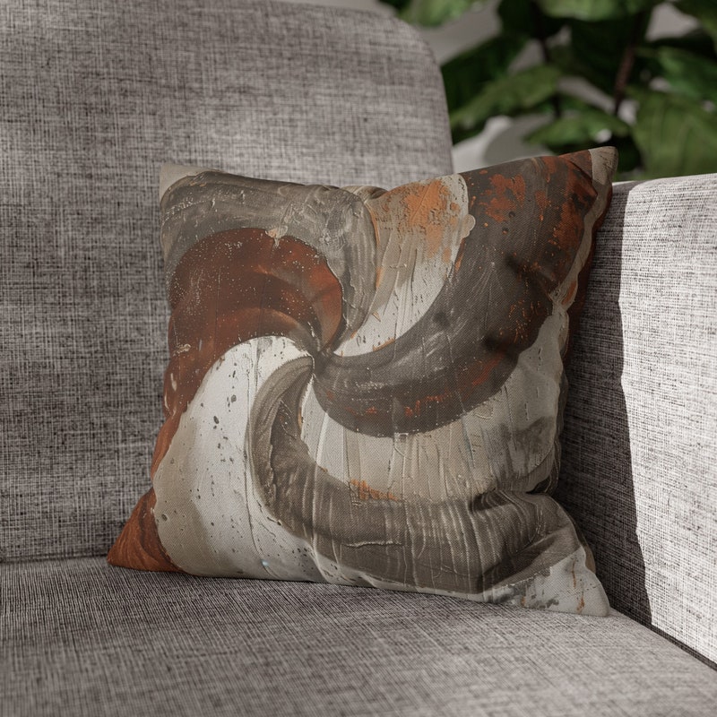 Grey Brown Pillow Etsy