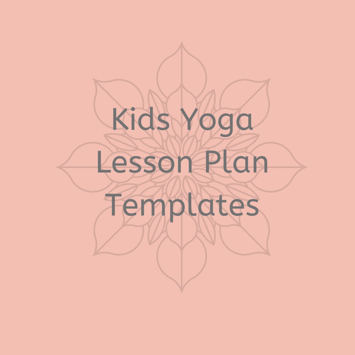 Kids Yoga Lesson Plan Template - Etsy
