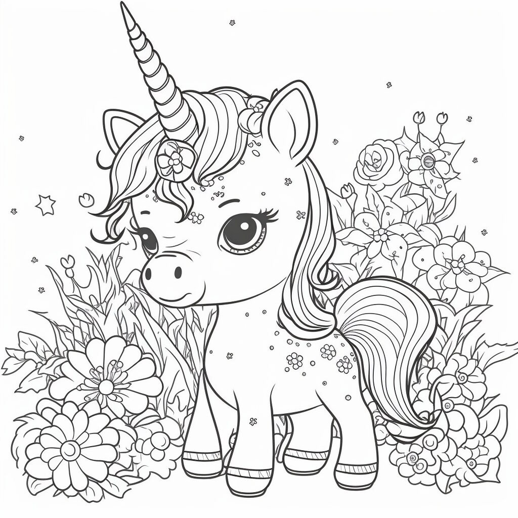 Unicorn Collection 50 Page Coloring Pages Printable Variety Coloring ...