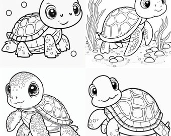 Turtle Coloring Book for Kids: Amazing Turtle Coloring Book for Kids Gift  for Boys & Girls, Ages 2-4 4-6 4-8 6-8 Coloring Fun and Awesome Facts Kids  (Paperback)