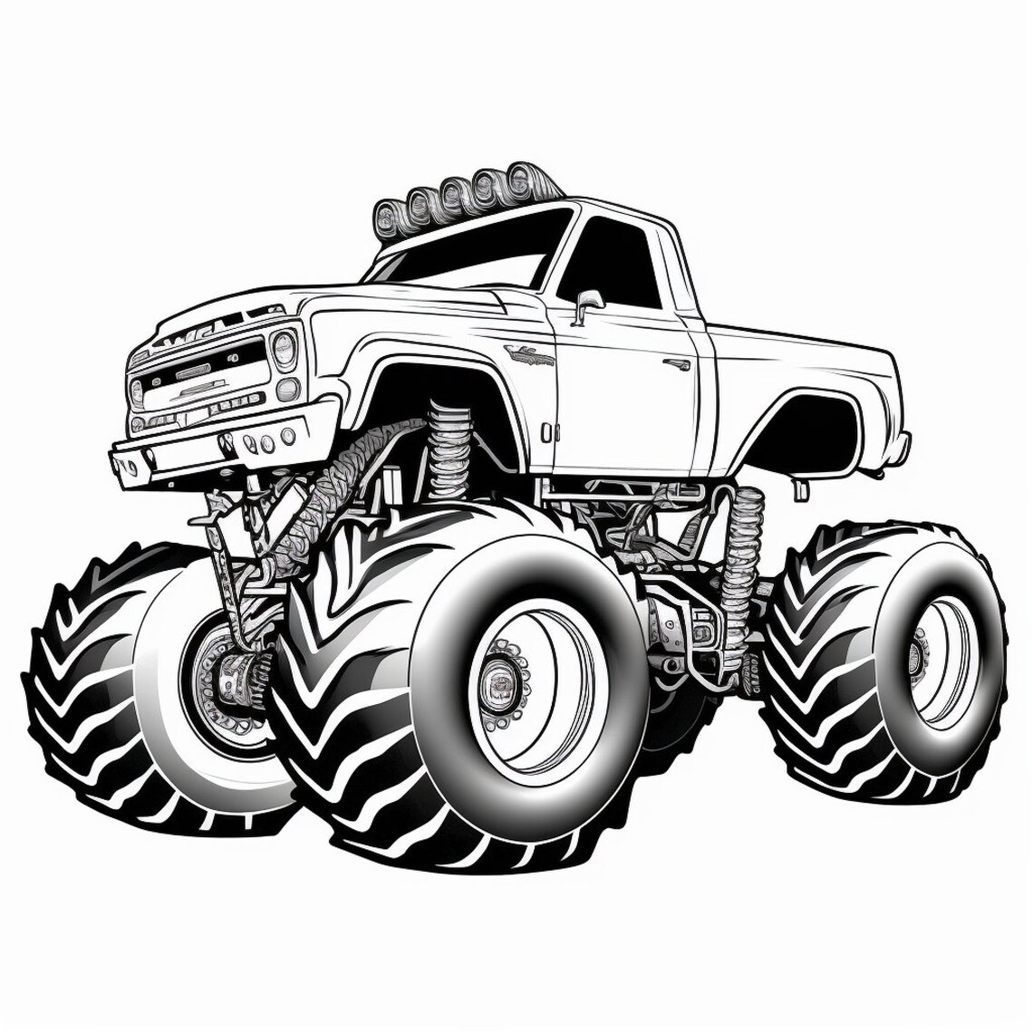 Coloring Page Monster Truck Collection 50 Page Coloring Pages Printable ...